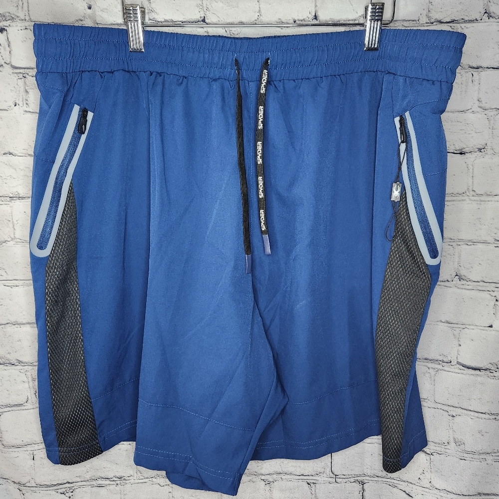 Spyder Men's Athletic Blue‎ Shorts Size 2XL